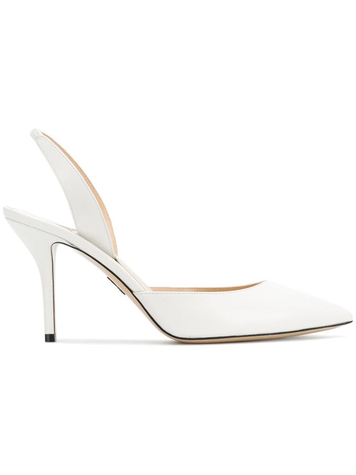 Paul Andrew Slingback Pumps - White