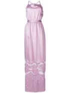 Nina Ricci Embellished Detail Gown - Pink & Purple