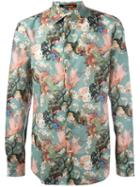 Roberto Cavalli Asian Garden Print Shirt, Men's, Size: 40, Cotton