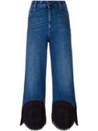 Stella Mccartney Scalloped Hem Jeans, Women's, Size: 29, Blue, Polyester/cotton/spandex/elastane