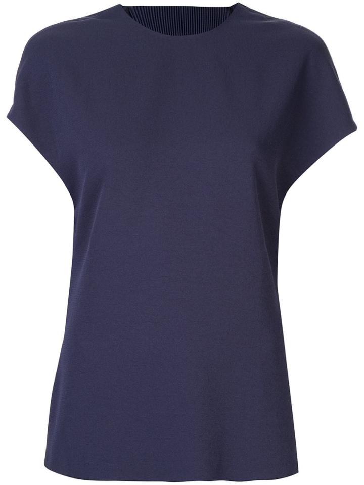 Dion Lee Corrugated Pleated Back T-shirt - Blue