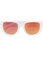 Ganni White And Orange Ines 2 Sunglasses