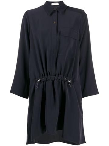 Áeron Drawstring-waist Shirt Dress - Glacé/blue Black