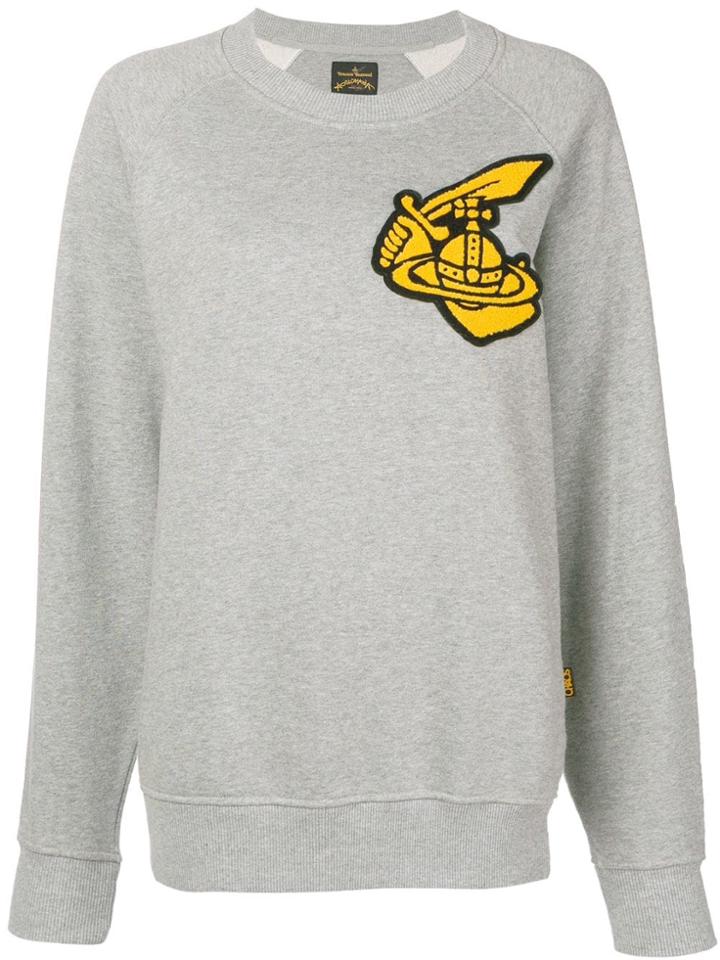 Vivienne Westwood Anglomania Front Patch Sweater - Grey