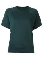 Mm6 Maison Margiela Shortsleeved Sweatshirt, Women's, Size: Small, Green, Cotton