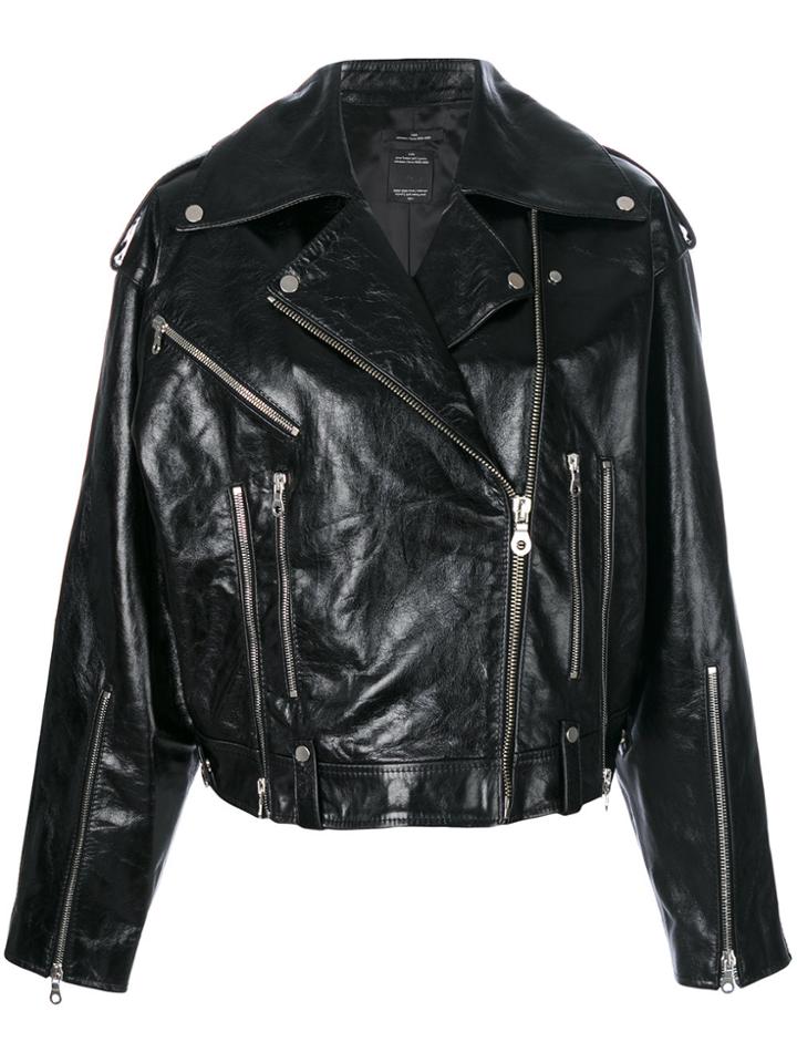 Rokh Oversized Biker Jacket - Black