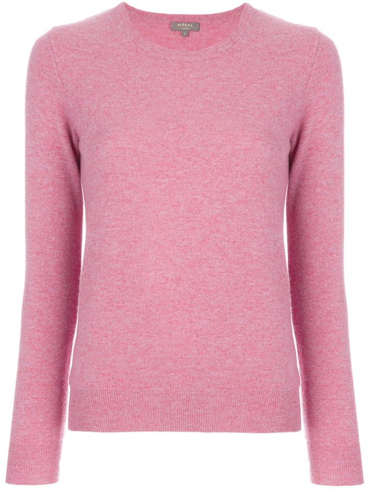N.peal Round Neck Sweater - Pink & Purple