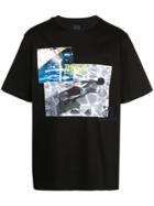 Juun.j Print Detail T-shirt - Black