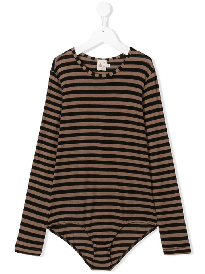 Caffe' D'orzo Striped Bodysuit - Nude & Neutrals