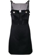 Versace Vintage Sheer Panel Mini Dress - Black
