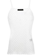 Federica Tosi - Netting Tank - Women - Cotton/spandex/elastane - S, White, Cotton/spandex/elastane