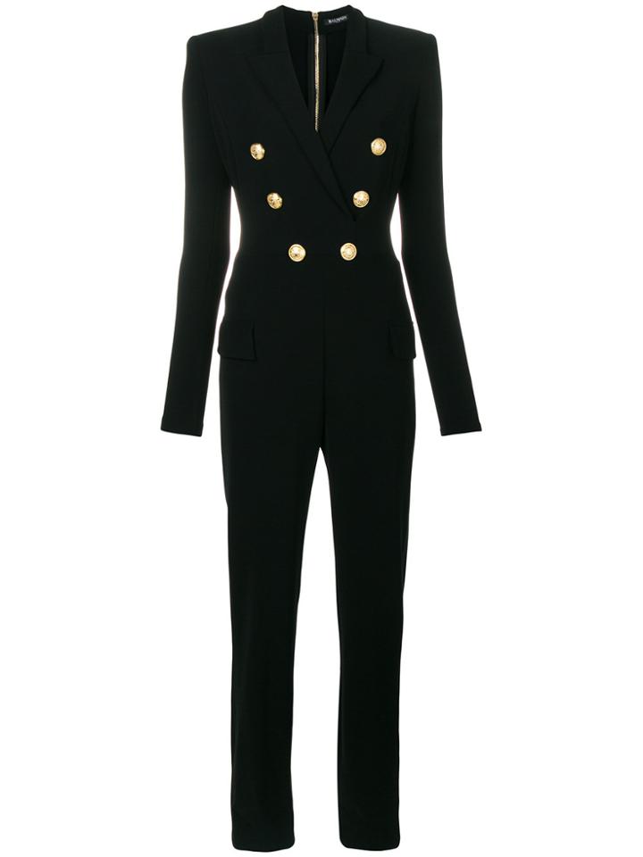 Balmain Double Breasted Jumpsuit - Black