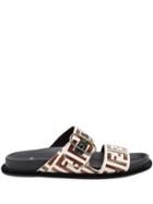 Fendi Flat Ff Logo Sandals - Brown