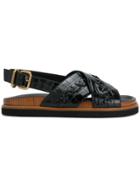 Tod's Crossover Strap Sandals - Black