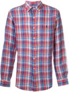 Polo Ralph Lauren Plaid Shirt, Men's, Size: Small, Pink/purple, Linen/flax