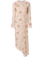 Vilshenko Asymmetric Patterned Dress - Nude & Neutrals