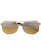 Grey Ant - Hexagon Aviator Sunglasses - Women - Acetate/metal - 61, Yellow/orange, Acetate/metal
