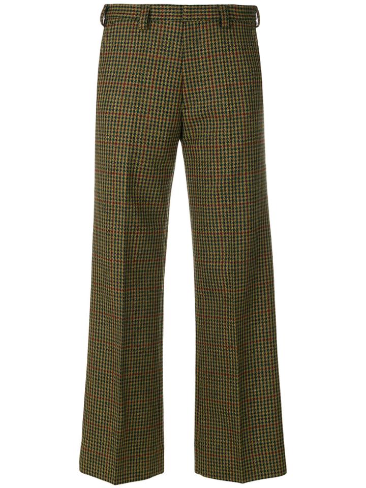 Maison Margiela Fancy Check Cropped Trousers - Yellow & Orange