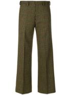 Maison Margiela Fancy Check Cropped Trousers - Yellow & Orange