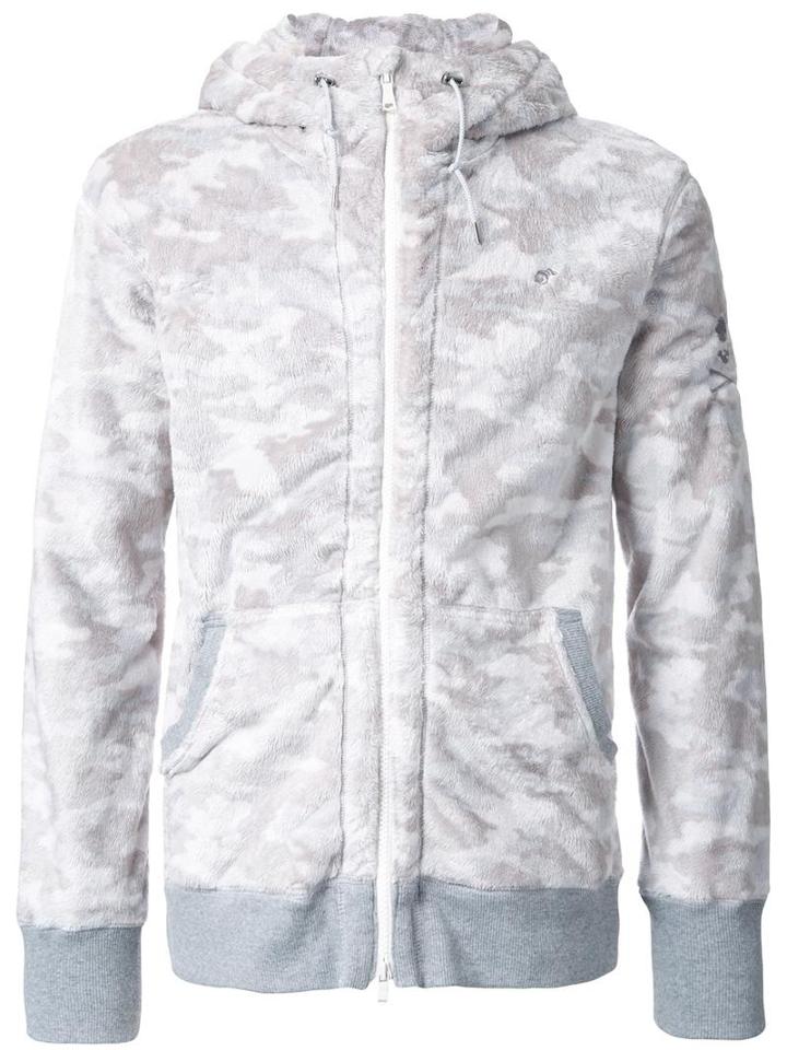 Loveless Camouflage Print Hooded Jacket, Men's, Size: 1, Grey, Polyester