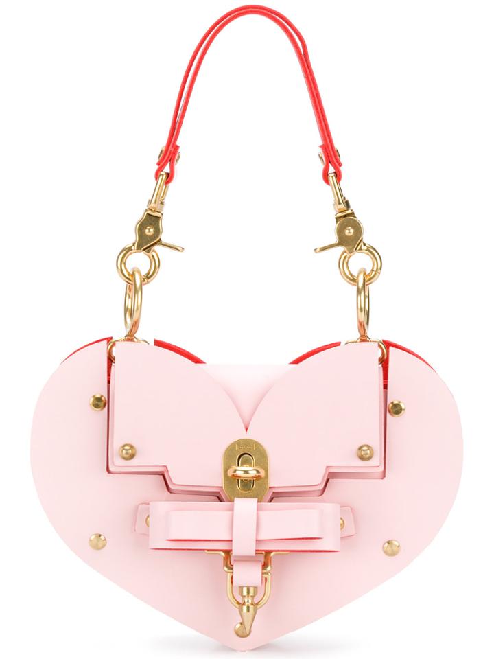 Niels Peeraer Heart Shaped Crossbody Bag - Pink & Purple