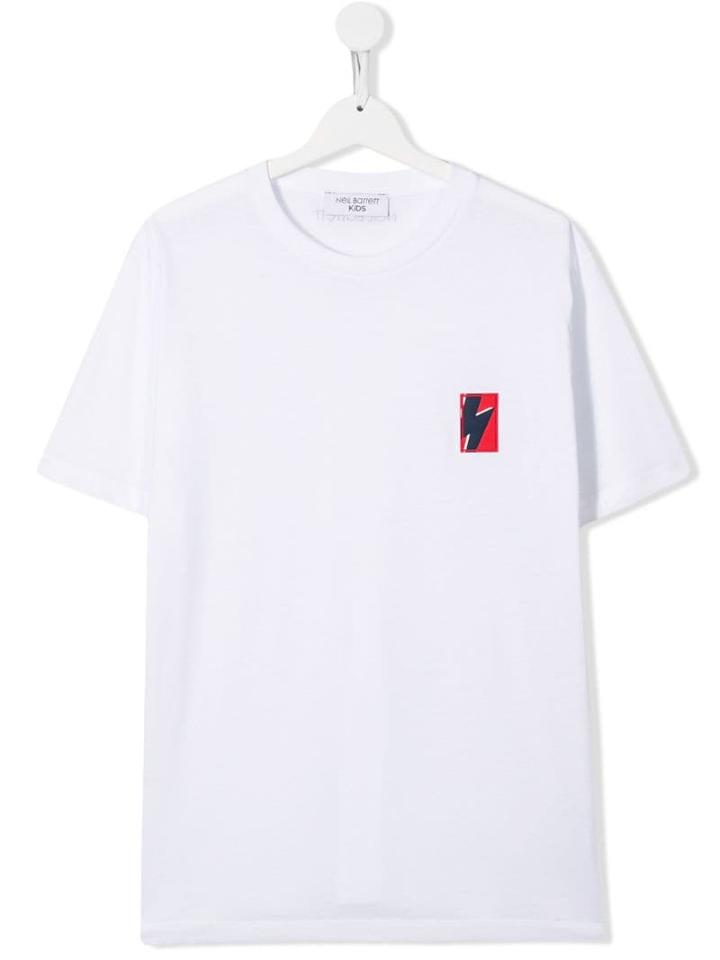 Neil Barrett Kids Patch Detail T-shirt - White