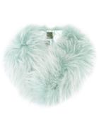 Mr & Mrs Italy - Fur Collar - Women - Polyester/racoon Fur - One Size, Green, Polyester/racoon Fur