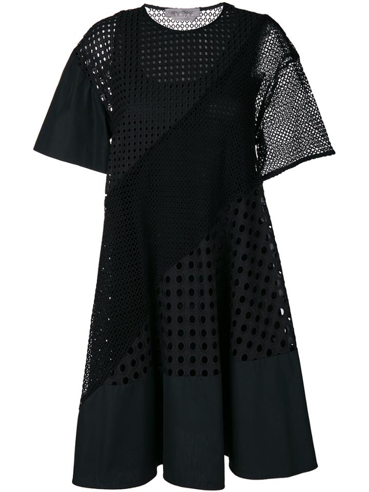 Sportmax Perforated Sports Dress - Black