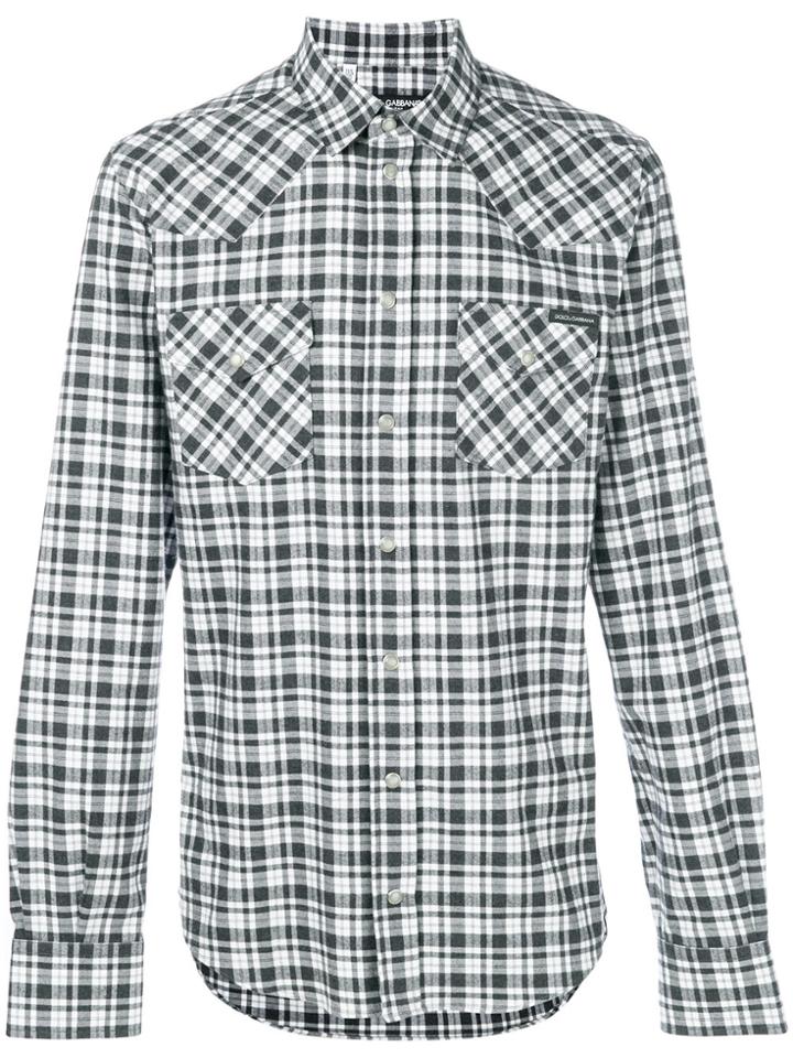Dolce & Gabbana Plaid Shirt - Grey