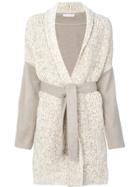 Fabiana Filippi Belted Cardigan Coat - Nude & Neutrals