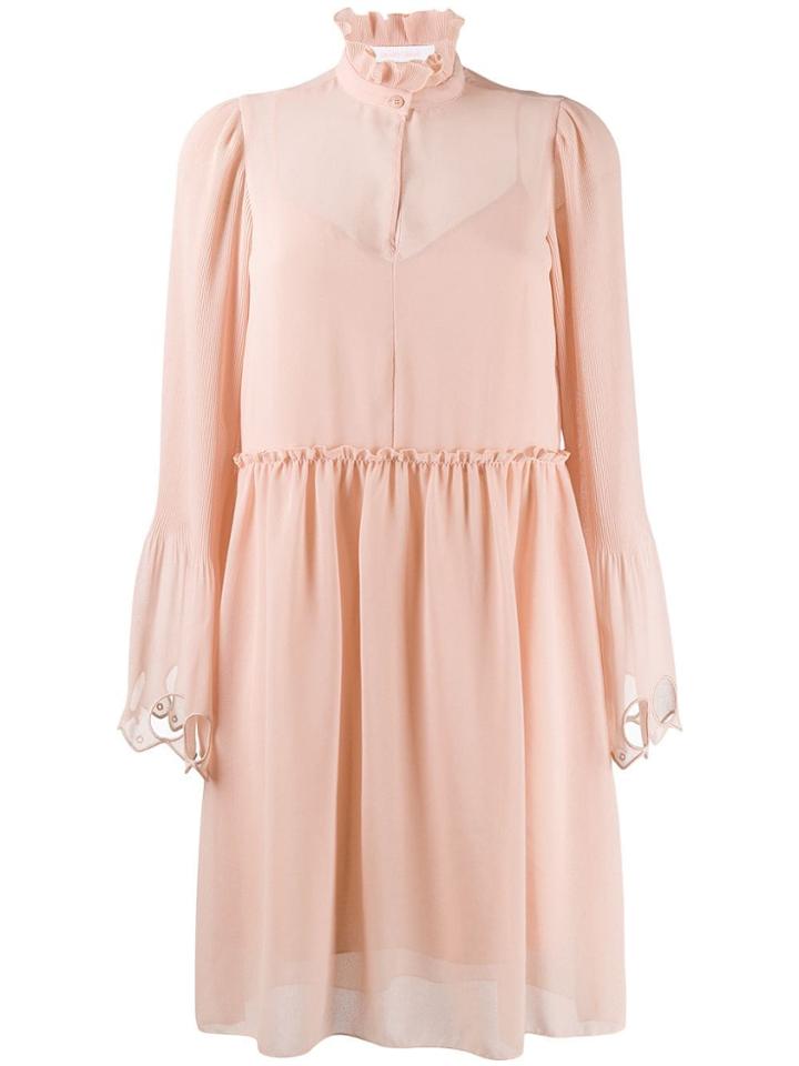 See By Chloé Bell Sleeve Dress - Neutrals