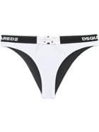 Dsquared2 Logo Band Bikini Bottoms - White