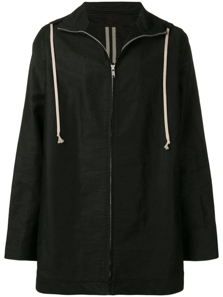 Rick Owens Drkshdw Hooded Wind Breaker Jacket - Black