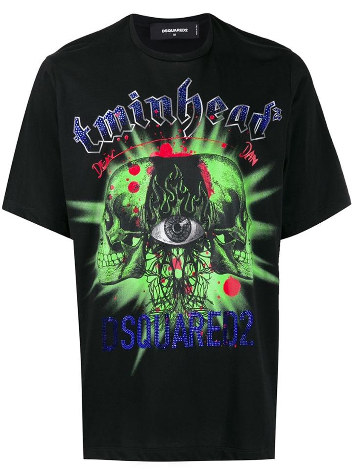 Dsquared2 Graphic Print Logo T-shirt - Black
