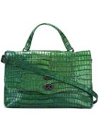 Zanellato Alligator Skin Effect Tote Bag, Women's, Green