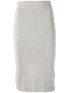 Laneus Lurex Skirt, Women's, Size: 42, Grey, Polyester/viscose/polyamide