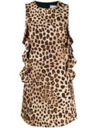 Be Blumarine Leopard Print Mini Dress - Brown