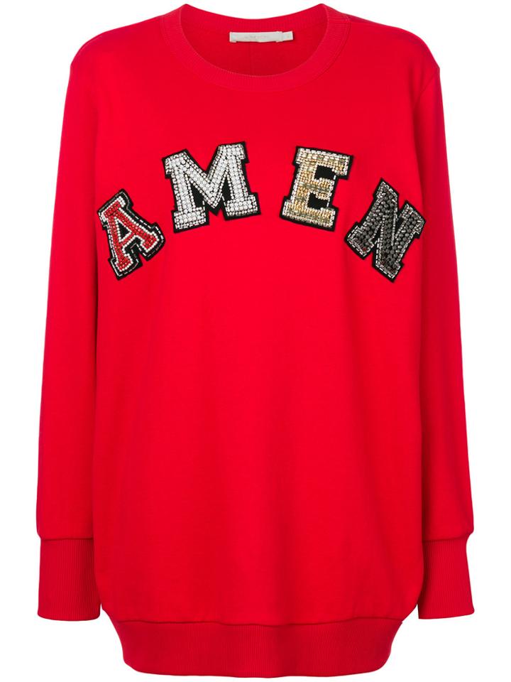 Amen Logo Applique Sweatshirt - Red