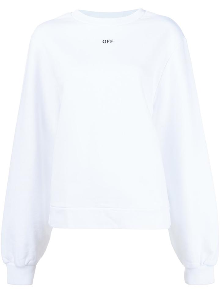 Off-white Cross-strap Back Sweatshirt, Women's, Size: Xs, White, Cotton
