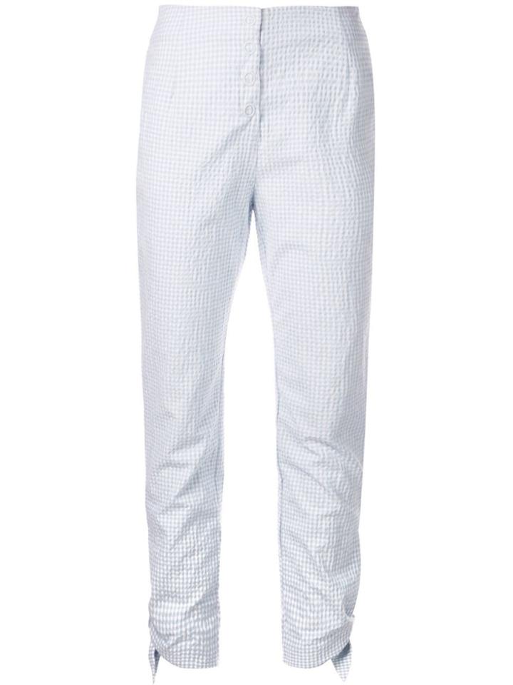 Jonathan Simkhai Ruched Tailored Trousers - Blue