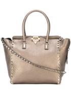 Valentino Medium 'rockstud' Trapeze Tote, Women's, Grey