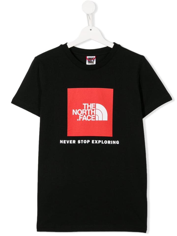 The North Face Kids Teen Contrasting Logo Print T-shirt - Black