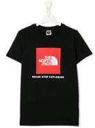 The North Face Kids Teen Contrasting Logo Print T-shirt - Black