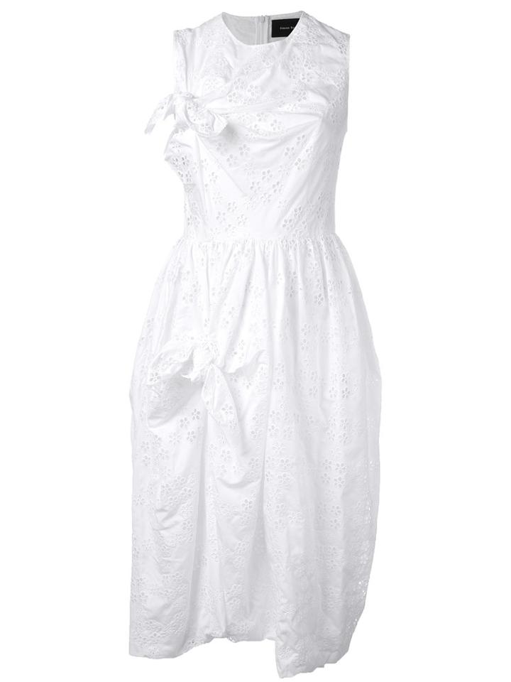 Simone Rocha Sangallo Knot Dress, Women's, Size: 8, White, Cotton/polyester