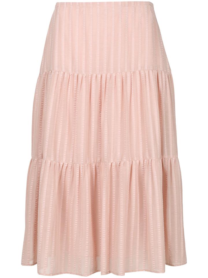 See By Chloé Flared Midi Skirt - Pink & Purple