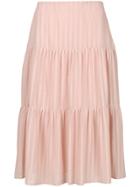 See By Chloé Flared Midi Skirt - Pink & Purple