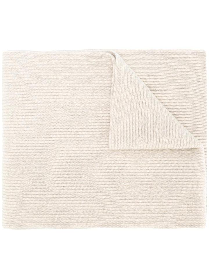 Polo Ralph Lauren Ribbed Knit Scarf, Men's, Nude/neutrals, Merino