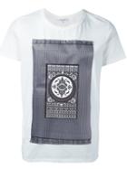 Les Benjamins Carpet Print T-shirt, Men's, Size: Medium, White, Cotton