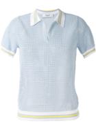 Blugirl - Short-sleeve Collar Jumper - Women - Cotton/polyamide - 42, Blue, Cotton/polyamide