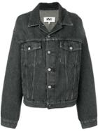 Mm6 Maison Margiela Convertible Sleeve Denim Jacket - Black